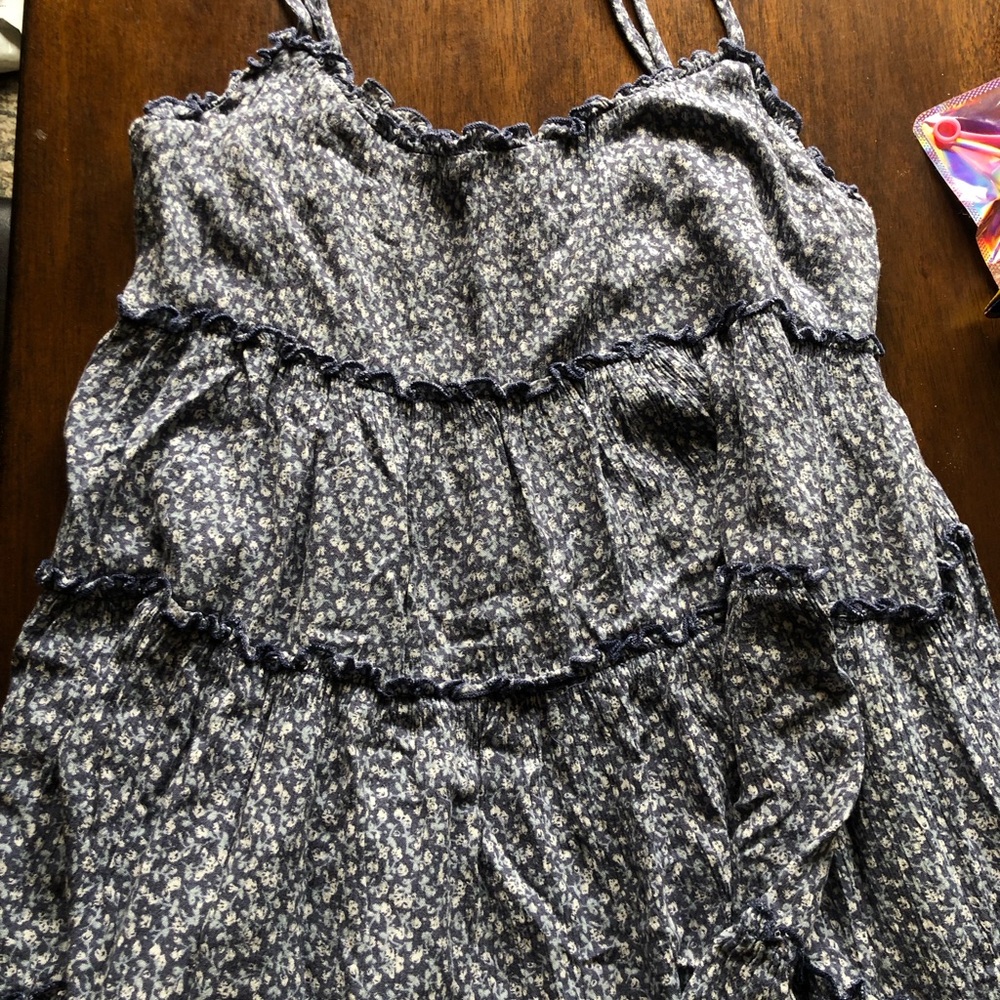 Lulu's Blue and White Printed Top